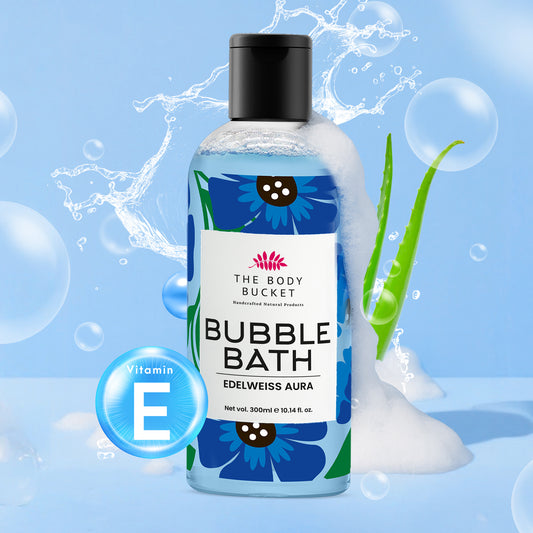 Bubble Bath Edelweiss Aura – 300ml | Calming Floral Foaming Bath Soak with Edelweiss Extract, Aloe Vera & Vitamin E | Nourishing & Relaxing Formula | Paraben-free, Cruelty-free | Suitable for All Ages and Sensitive Skin