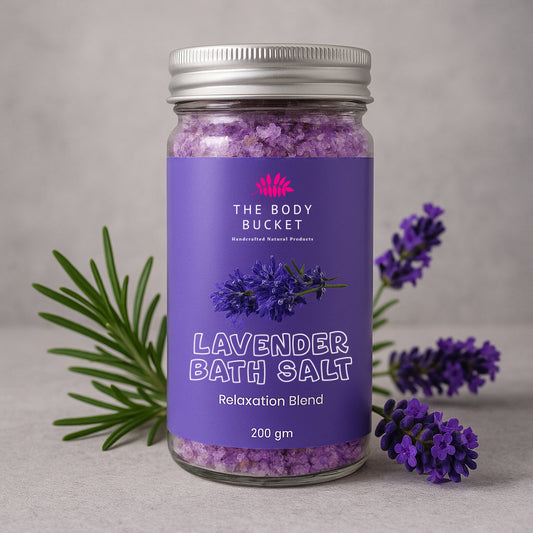 Lavender Bath Salt |Blend of Lavender, Chamomile & Bergamot Essential Oil |Pure & Naturals | For a Soothing & Relaxation Bath, Foot spa -200gms