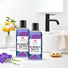 Bubble Bath White Tea Serenity– 300ml | Refreshing Foaming Bath Soak with White Tea Extracts, Aloe Vera & Vitamin E | Calming & Hydrating Formula | Paraben-free, Cruelty-free | Suitable for All Ages and Sensitive Skin