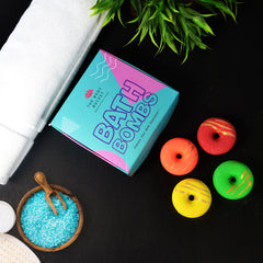 Donuts bath bombs with Lemon, orange, citronella and raspberry citrus fragrances(65 gram each)