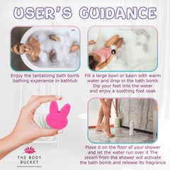 Bunny Shape Bath Bombs with Lemon & Cherry blossom Fragrance (90 Gram Each) (Pack of 2)