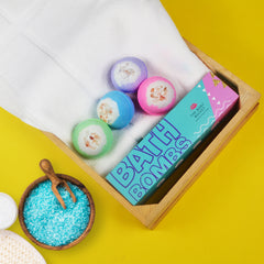 Round blue ocean, Rose, Lavender and citronella bath bombs with pink salt(65 gm)