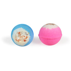 Round blue ocean, Rose, Lavender and citronella bath bombs with pink salt(65 gm)