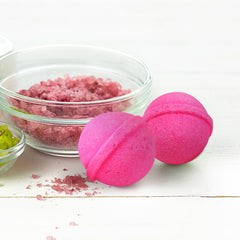 Fluorescent pink peachy blush mini bath bombs pack of 15 (10grams each)