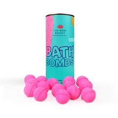 Fluorescent pink peachy blush mini bath bombs pack of 15 (10grams each)