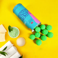 Pastel parrot green lemongrass mini bath bombs pack of 15 (10grams each)