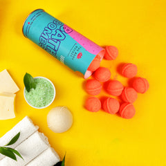 Pastel orange mini bath bombs pack of 15 (10grams each)