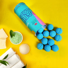 Pastel blue aqua mini bath bombs pack of 15 (10grams each)