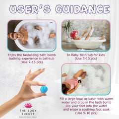 Pastel blue aqua mini bath bombs pack of 15 (10grams each)