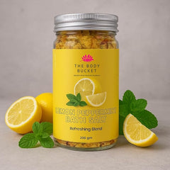 Refreshing Lemon Bath Salt- Pack of 2 - 200gms each | For a Soothing & Relaxation Bath, Foot Spa