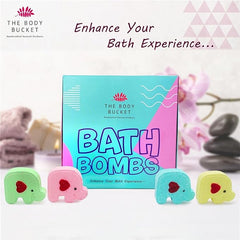Peachy Blush Baby Elephant Bath Bombs 70 gm each (Pack of 4)