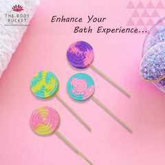 Peachy Blush Lollipop Bath Bombs 75 gms Each (Pack of 4)