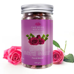 Bath Salts-Pack of 3 | Combo of Lavender, Rose and Lemon Peppermint | Made with Pure and Natural Ingredients | For Soothing and Relaxion Bath, Foot Spa | 200gms each