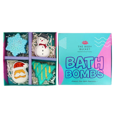 Christmas Aqua Fragrance Bath Bomb Set -65g Each (Pack of 4)