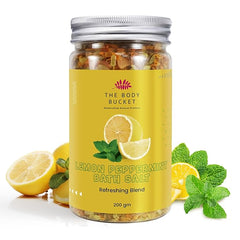 Refreshing Lemon Bath Salt- Pack of 2 - 200gms each | For a Soothing & Relaxation Bath, Foot Spa