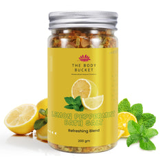 Refreshing Bath Salt - 200gms | Refreshing Blend of Peppermint, Eucalyptus and Lemon Essential Oil | Pure & Natural | For a Soothing & Relaxation Bath, Foot Spa