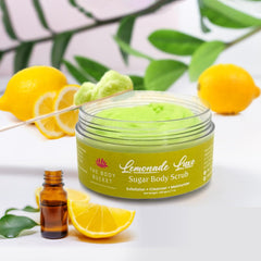 Sugar Body Scrub 3-in-1 Exfoliator, Cleanser, Moisturizer | Sulfate & Paraben Free(Lemonade)
