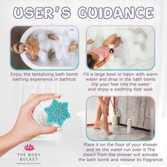 Christmas Aqua Fragrance Bath Bomb Set -65g Each (Pack of 4)