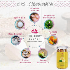 Refreshing Lemon Bath Salt- Pack of 2 - 200gms each | For a Soothing & Relaxation Bath, Foot Spa