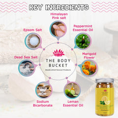 Refreshing Bath Salt- Pack of 2 (200gms each) | Refreshing Blend of Peppermint, Eucalyptus and Lemon Essential Oil | For a Soothing & Relaxation Bath, Foot Spa