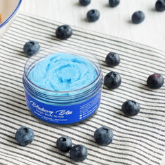 Sugar Body Scrub 3-in-1 Exfoliator, Cleanser, Moisturizer | Sulfate & Paraben Free(Blueberry)