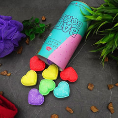 Mini Rose Heart Bath Bomb - 20 Grams Each (Pack of 10)