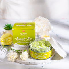 Sugar Body Scrub 3-in-1 Exfoliator, Cleanser, Moisturizer | Sulfate & Paraben Free(Lemonade)