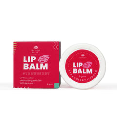 Strawberry Lip Balm-8 gms| Made with Shea Butter, Almond Oil, Carrot Seed Oil, Vitamin E & Lipsafe Pigment
