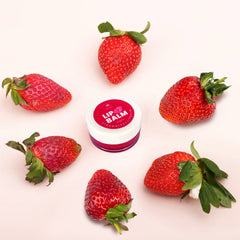 Strawberry Lip Balm-8 gms| Made with Shea Butter, Almond Oil, Carrot Seed Oil, Vitamin E & Lipsafe Pigment
