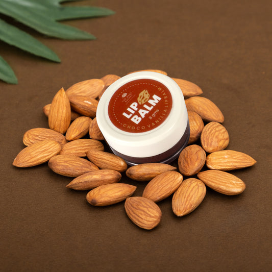 Choco Vanilla Lip Balm-8 gms| Made with Shea Butter, Almond Oil, Carrot Seed Oil, Vitamin E & Lip safe Pigment