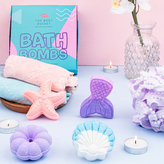 Beach Theme Bath Bombs - 65g Each | Ocean Breeze Fragrance | Natural Handcrafted Fizzy Bath Bomb | Perfect for Relaxing Bath & Skin Nourishment | Ideal Gift for Kids, Men & Women