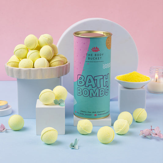 Fluorescent lemon yellow mini bath bombs pack of 15 (10gram each)