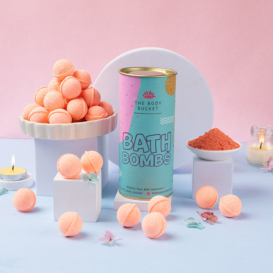Pastel orange mini bath bombs pack of 15 (10grams each)