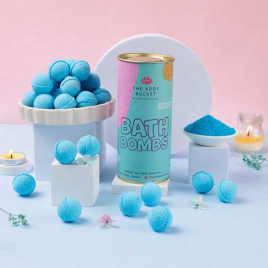 Pastel blue aqua mini bath bombs pack of 15 (10grams each)