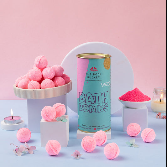 Pastel pink rose mini bath bombs pack of 15 (10 grams each)