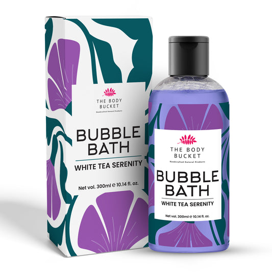 Bubble Bath White Tea Serenity– 300ml | Refreshing Foaming Bath Soak with White Tea Extracts, Aloe Vera & Vitamin E | Calming & Hydrating Formula | Paraben-free, Cruelty-free | Suitable for All Ages and Sensitive Skin