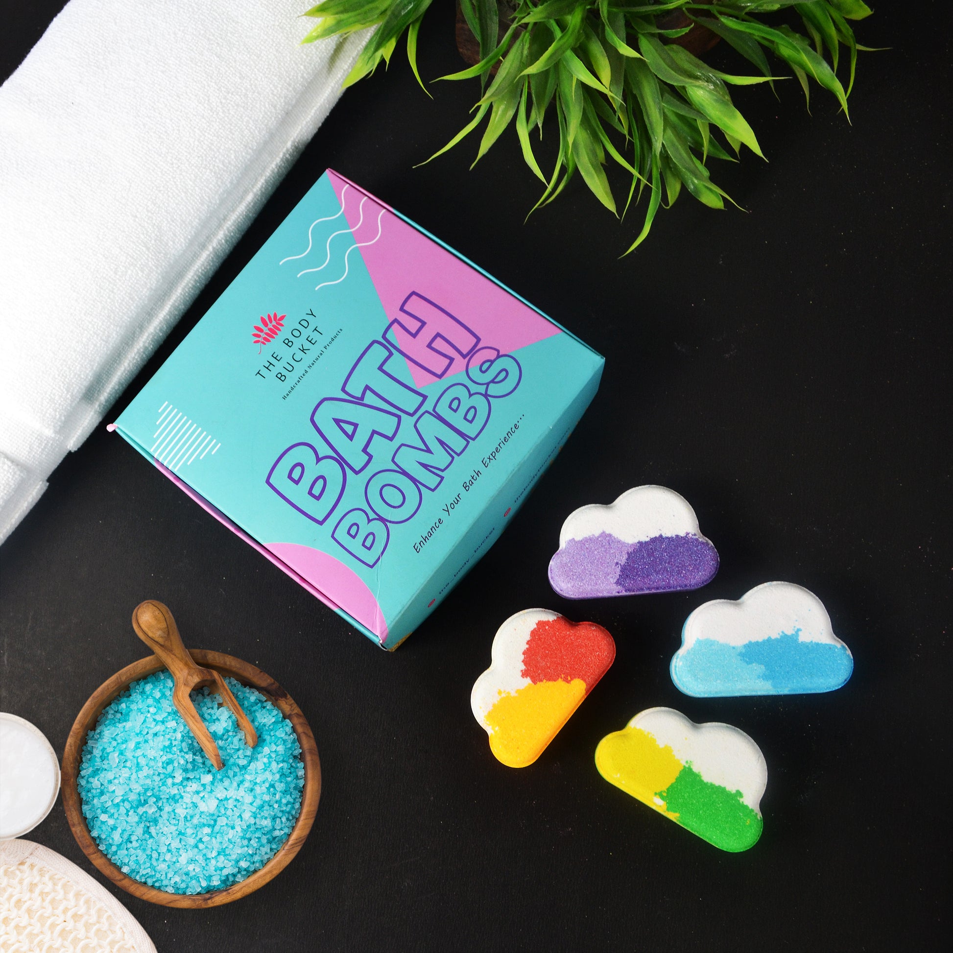 Cloud bath bombs with aqua, lemon, orange and lavender fragrance (60 g