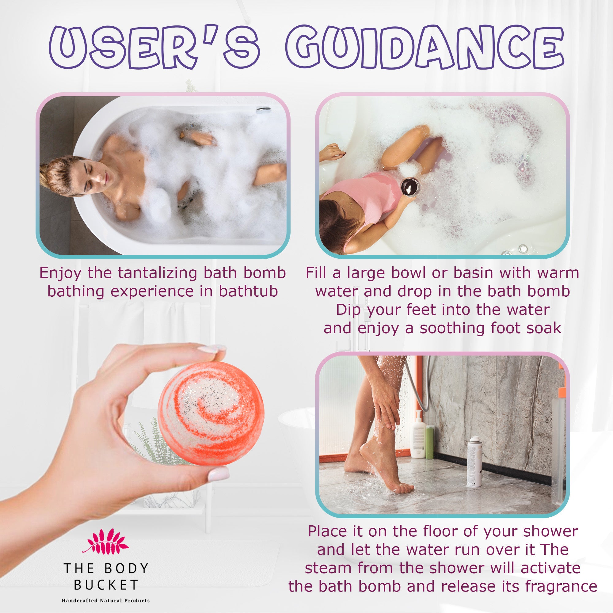 Round swirl  bath bombs with aqua, orange and lemongrass fragrances(65 gram each)