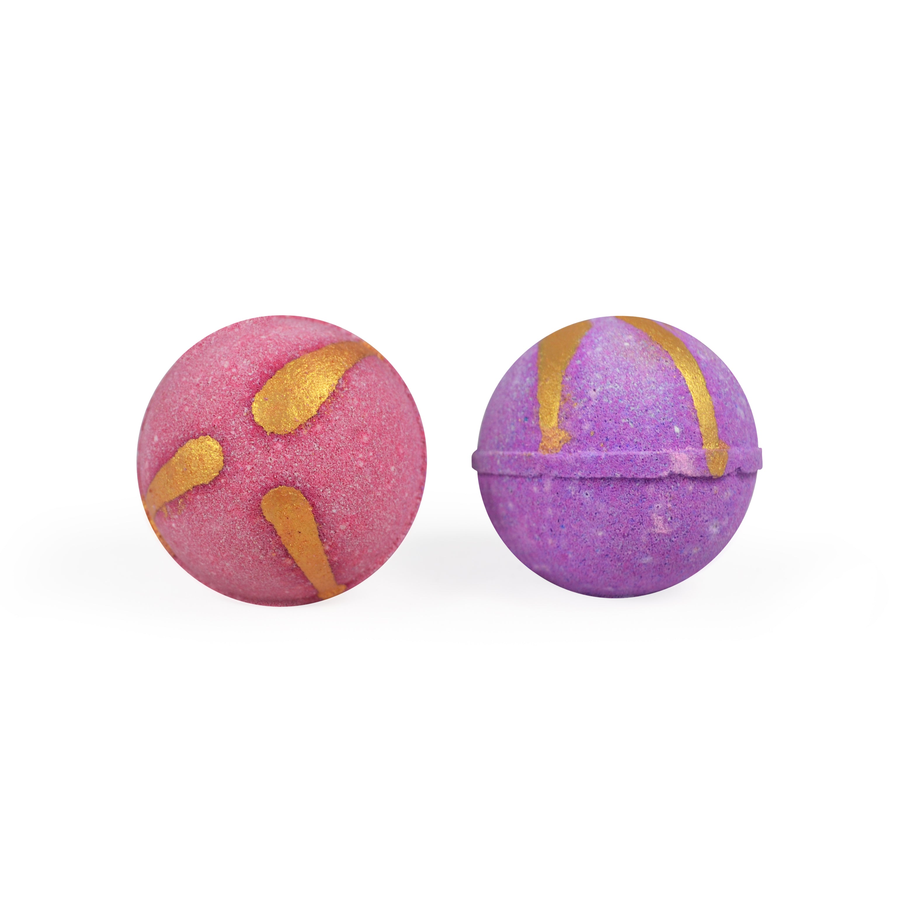 Round floral bath bombs with Lilac, Musk, cherry blossom and red rose fragrances (65 gram each)