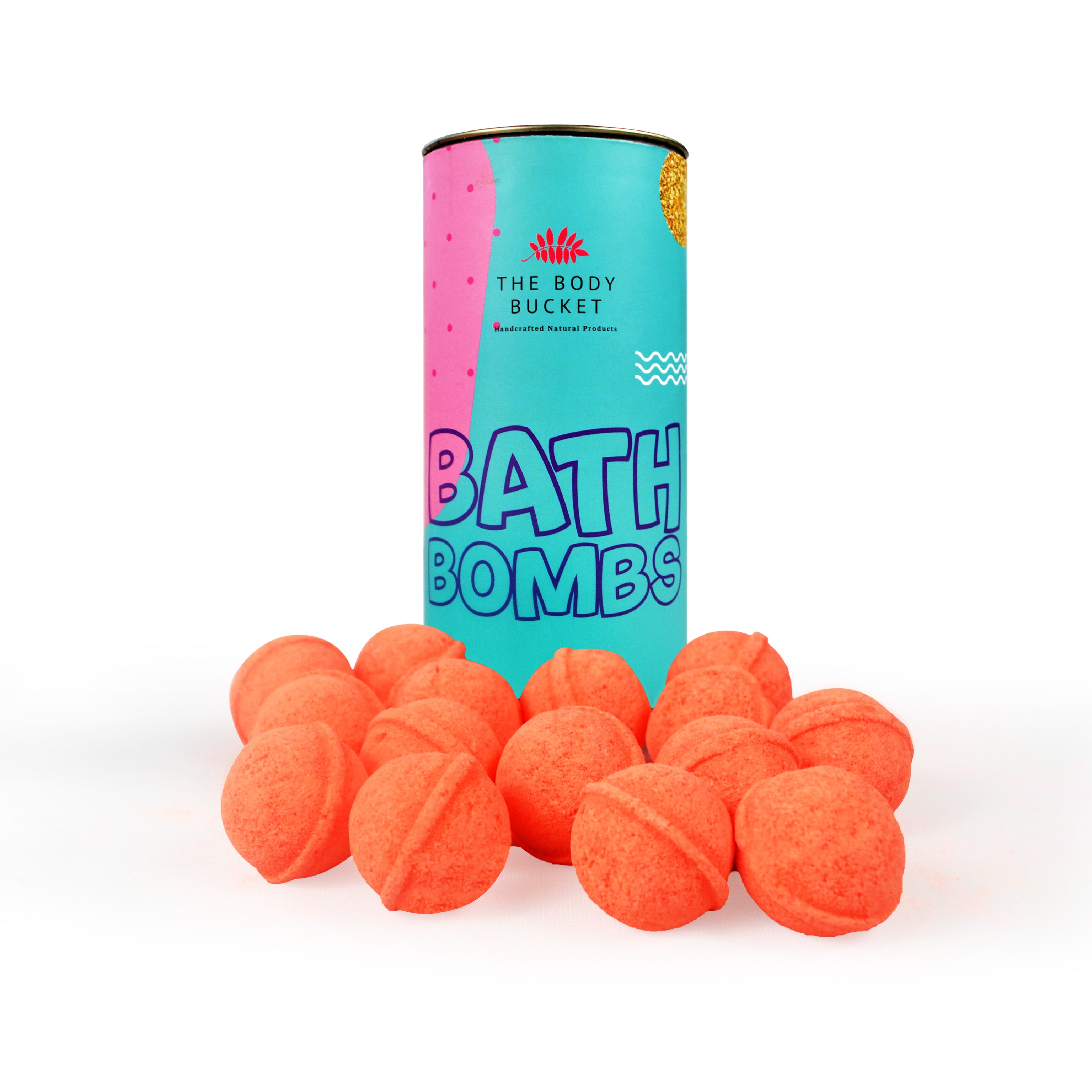 Pastel orange mini bath bombs pack of 15 (10grams each)