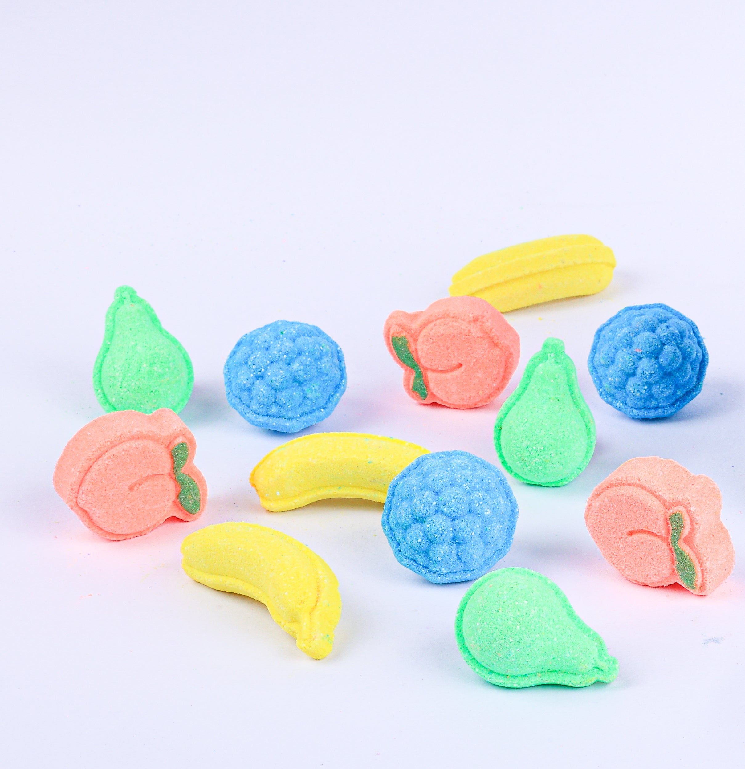 Mini Fruit Basket Bath Bombs - Pack of 12 (15g Each)
