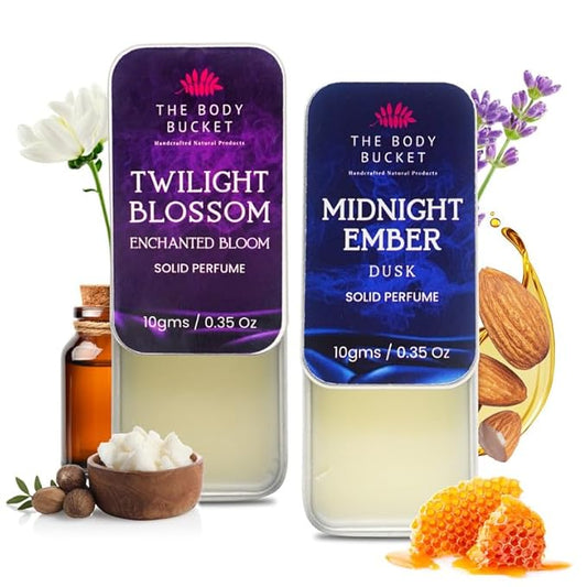 Combo of Midnight Ember and Twilight Blossom Solid Perfume- 10 Gms each