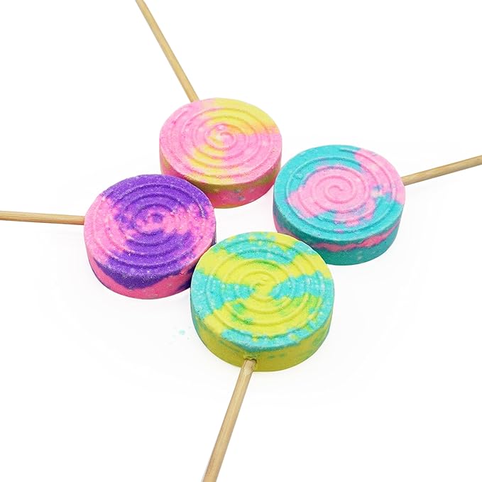 Peachy Blush Lollipop Bath Bombs 75 gms Each (Pack of 4)