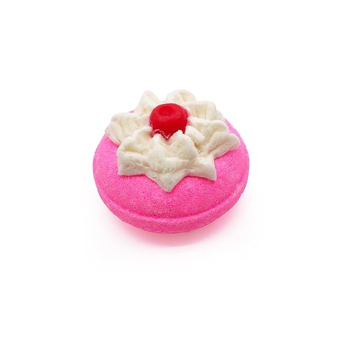 Mini Donut Cherry  Bath Bombs - 45 Gram Each (Pack of 4)