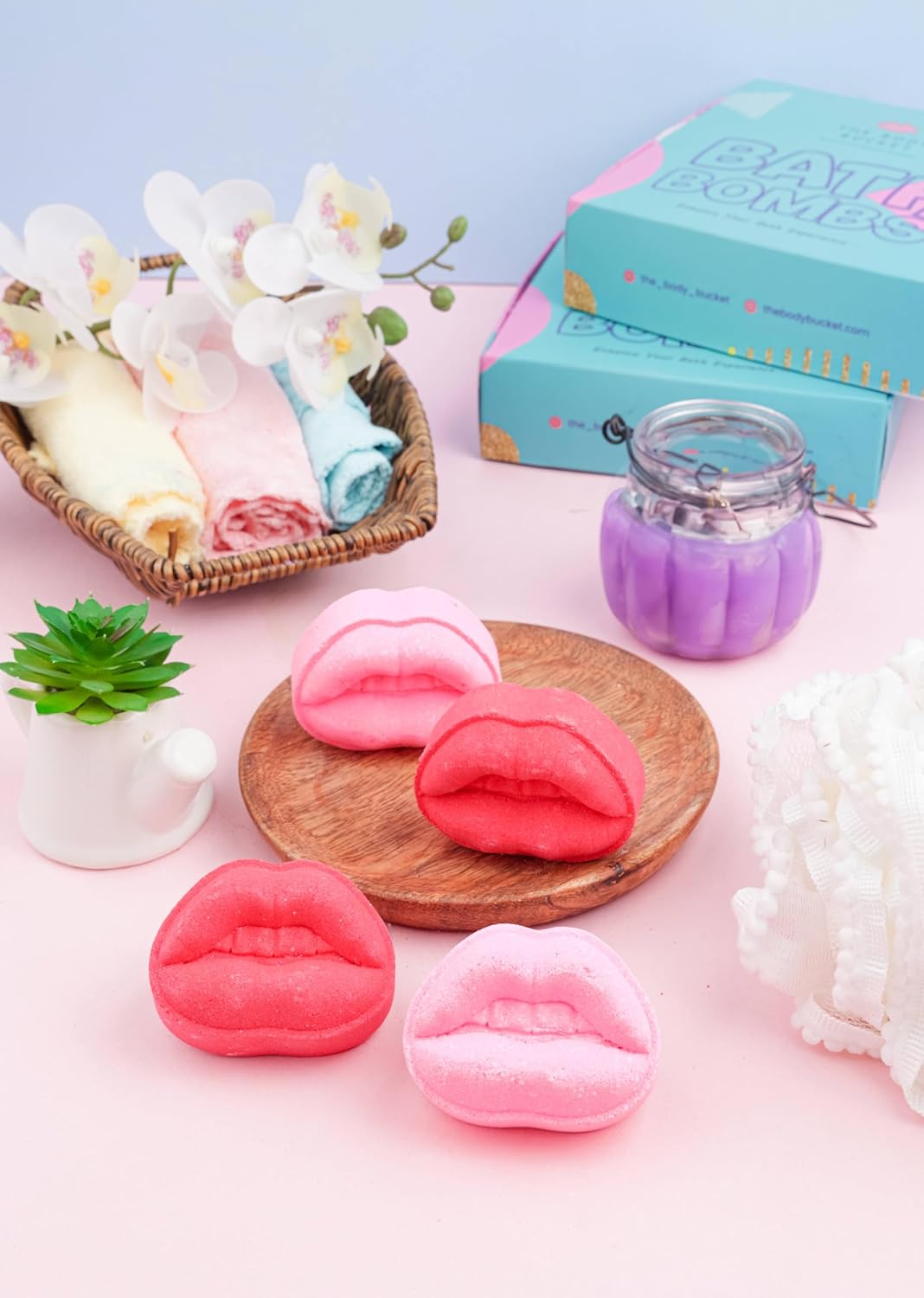 Kiss Fizz Bath Bomb - Juicy Strawberry Fragrance (70gm Each)