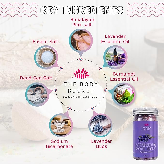 Lavender Bath Salt- Pack of 2 - 200gms each