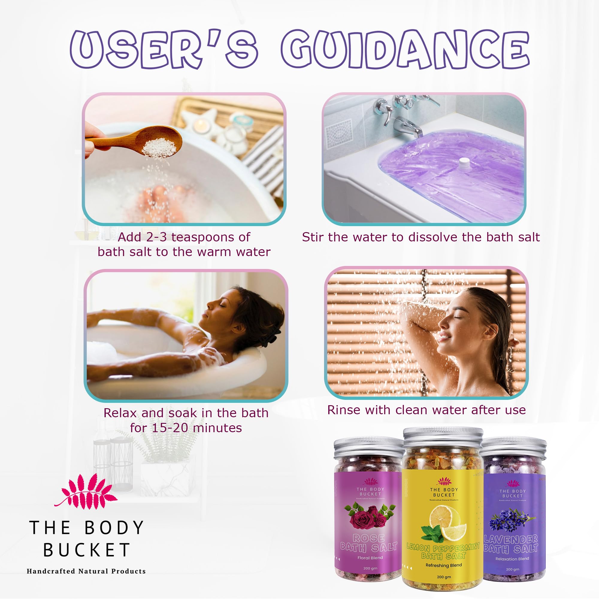 Rose Bath Salt  -200gms