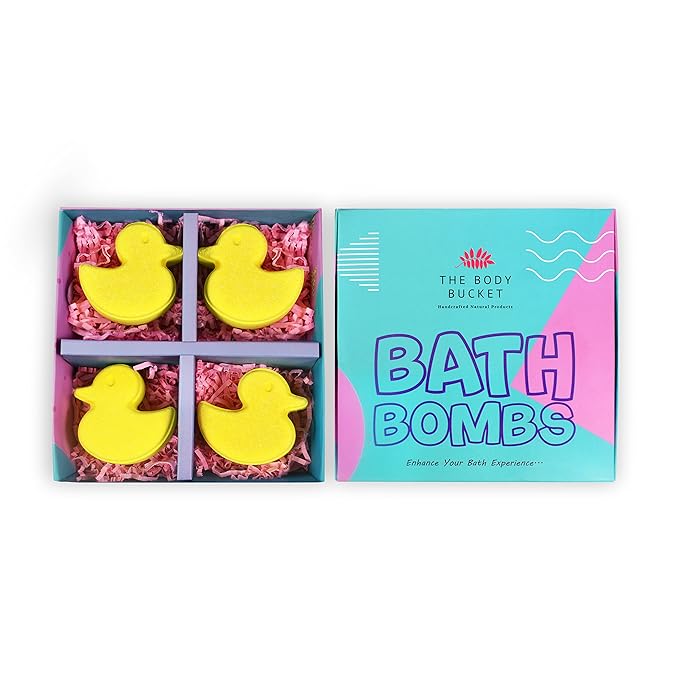 Yellow Duck Bath Bomb - 65 Grams Each (Pack of 4)