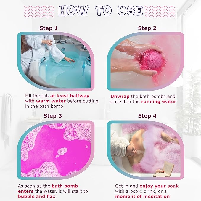 Mini Donut Cherry  Bath Bombs - 45 Gram Each (Pack of 4)