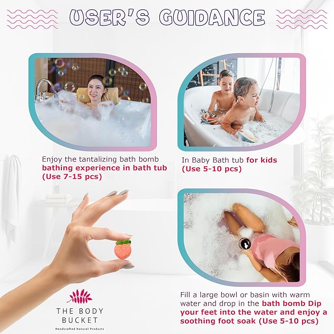 Mini Peachy Blush Bath Bomb - 20 Grams Each (Pack of 10)